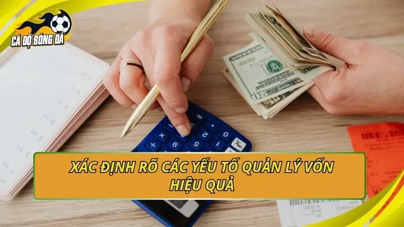 Xác định rõ các yếu tố quản lý vốn hiệu quả